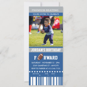 Football Birthday Foto van Birthday Invite Kaart