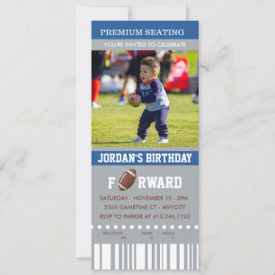 Football Birthday Foto van Birthday Invite Kaart