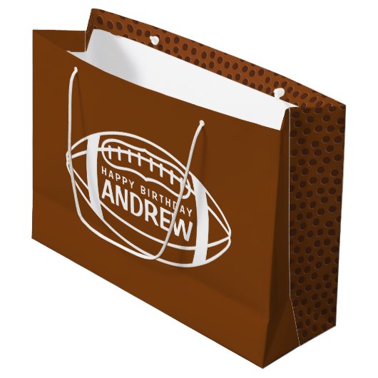 Football Birthday Gift Bag Groot Cadeauzakje (Voorkant Gekanteld)