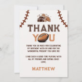 Football Birthday Hartelijk dank Bedankkaart (Voorkant)