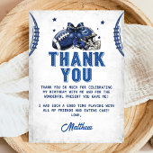 Football Birthday Hartelijk dank Bedankkaart