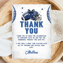 Football Birthday Hartelijk dank Bedankkaart