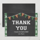 Football Birthday Hartelijk dank Kaart (Voorkant / Achterkant)