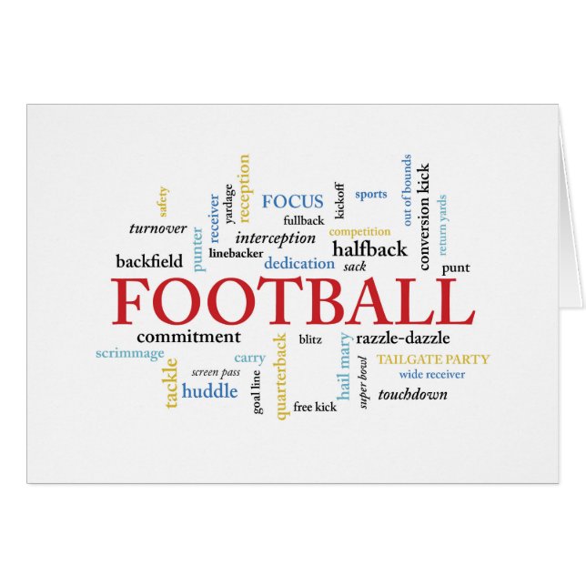 Football Birthday in Words (Voorkant Horizontaal)