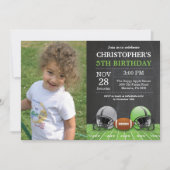 Football Birthday Invitation Birthday Green Kaart (Voorkant)