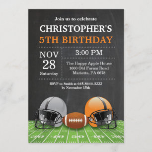 Football Birthday Invitation Birthday Party Oranje Kaart