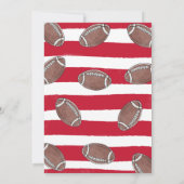 Football Birthday Invitation Football 1st Birthday Kaart (Achterkant)