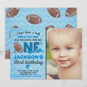Football Birthday Invitation Football 1st Birthday Kaart