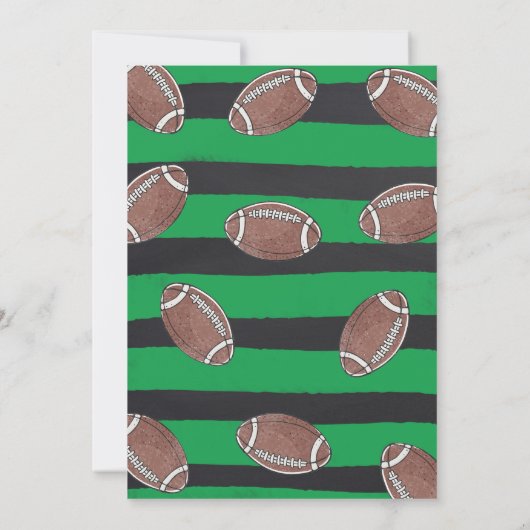 Football Birthday Invitation Football 1st Birthday Kaart (Achterkant)