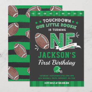 Football Birthday Invitation Football 1st Birthday Kaart