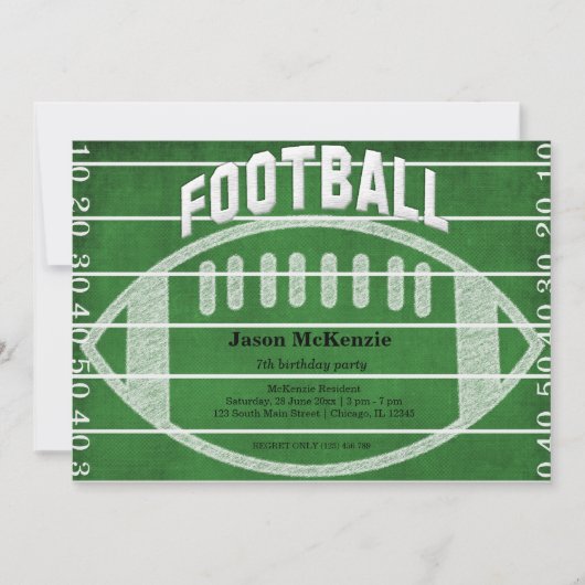 Football Birthday Kaart (Voorkant)