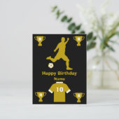 Football Birthday Kaart (Staand voorkant)