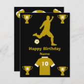 Football Birthday Kaart (Voorkant / Achterkant)