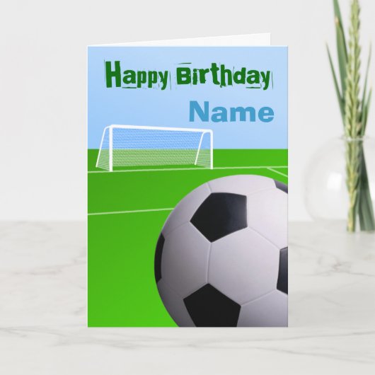 Football Birthday Kaart (Voorkant)