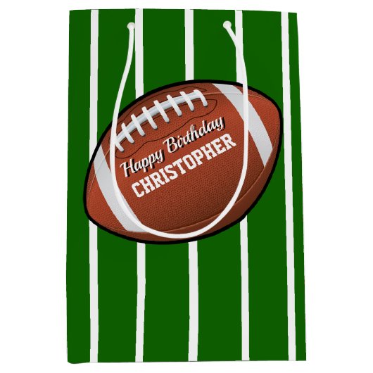 Football Birthday Medium Cadeauzakje (Voorkant)