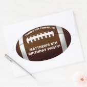 Football Birthday Party Favor Sticker (Envelop)