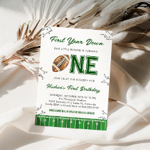 Football Birthday Party First Year Down