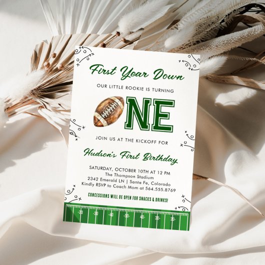 Football Birthday Party First Year Down Kaart