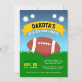 Football Birthday Party Invitation Kaart (Voorkant)