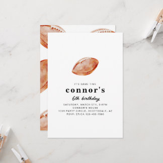 Football Birthday Party Invitation  Kaart