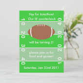 Football Birthday Party Invitation Kaart (Staand voorkant)