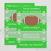 Football Birthday Party Invitation Kaart (Voorkant / Achterkant)