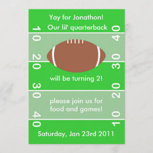 Football Birthday Party Invitation Kaart