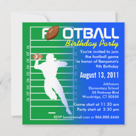 Football Birthday Party Invitation Kaart