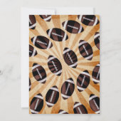 Football Birthday Party Invitation Kaart (Achterkant)