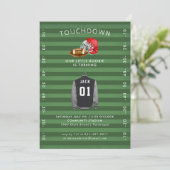 Football Birthday Party Invitation Kaart (Staand voorkant)