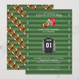 Football Birthday Party Invitation Kaart