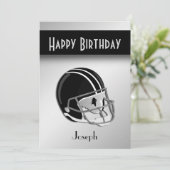 Football Birthday Party Invitation Kaart (Staand voorkant)