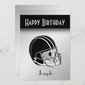 Football Birthday Party Invitation Kaart (Voorkant / Achterkant)