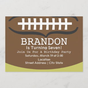 Football Birthday Party Invitation Kaart