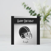 Football Birthday Party Invitation Kaart (Staand voorkant)