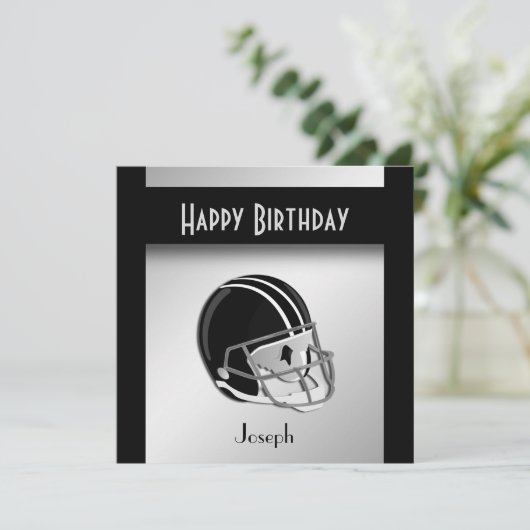 Football Birthday Party Invitation Kaart (Staand voorkant)