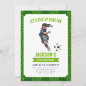Football Birthday Party Invitation Kaart (Voorkant)