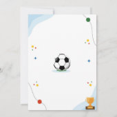 Football Birthday party Invitation template digite Kaart (Achterkant)