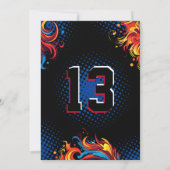 Football Birthday Party Kaart (Achterkant)