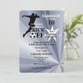 Football Birthday Party Kaart (Staand voorkant)