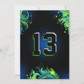 Football Birthday Party Kaart (Achterkant)