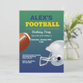 Football Birthday Party Kaart (Staand voorkant)