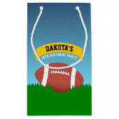 Football Birthday Party Klein Cadeauzakje (Achterkant)