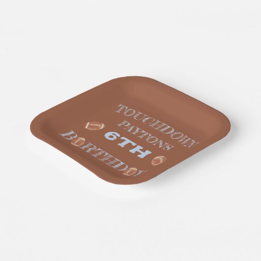 Football BIrthday Party Papieren Bordje (Gebogen)