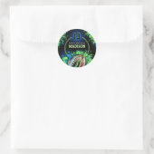 Football Birthday Party Ronde Sticker (Tas)