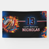 Football Birthday Party Spandoek (Horizontaal)