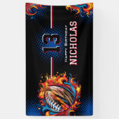 Football Birthday Party Spandoek (Verticaal)