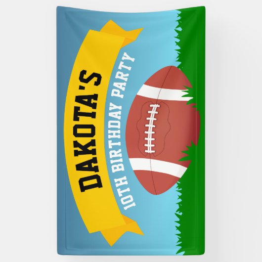 Football Birthday Party Spandoek (Verticaal)