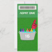 Football Birthday Party voegt foto Ticket Entrance Kaart (Achterkant)