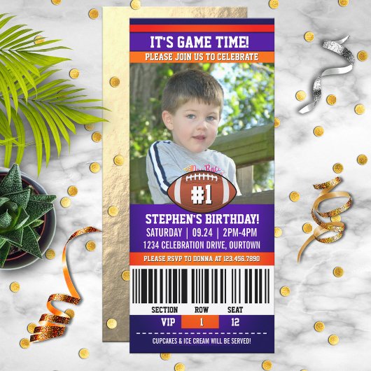 Football Birthday Photo Template Kaart